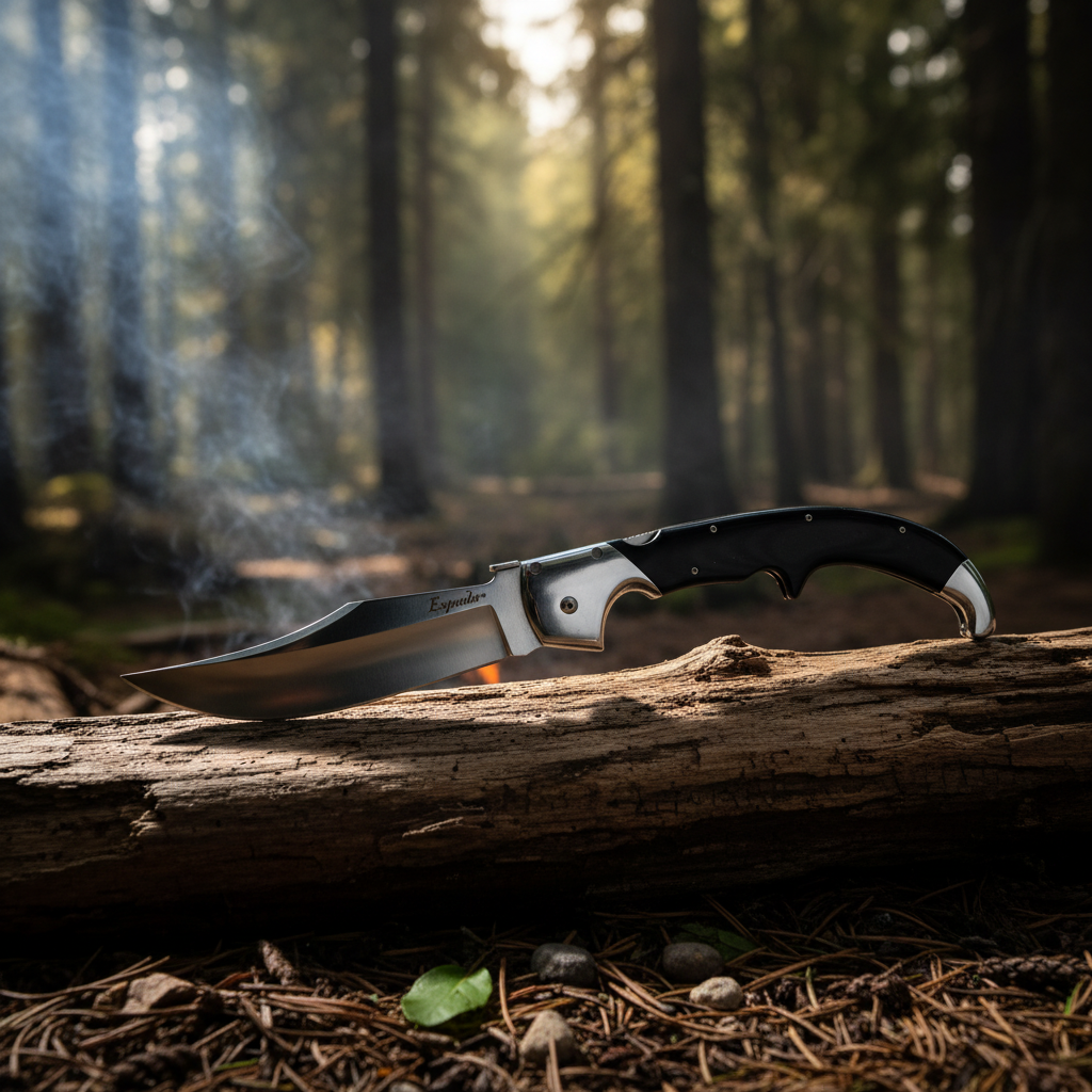 Briceag Tactic Espada 30cm - Oțel S35VN Premium, Lamă Curbată 14cm