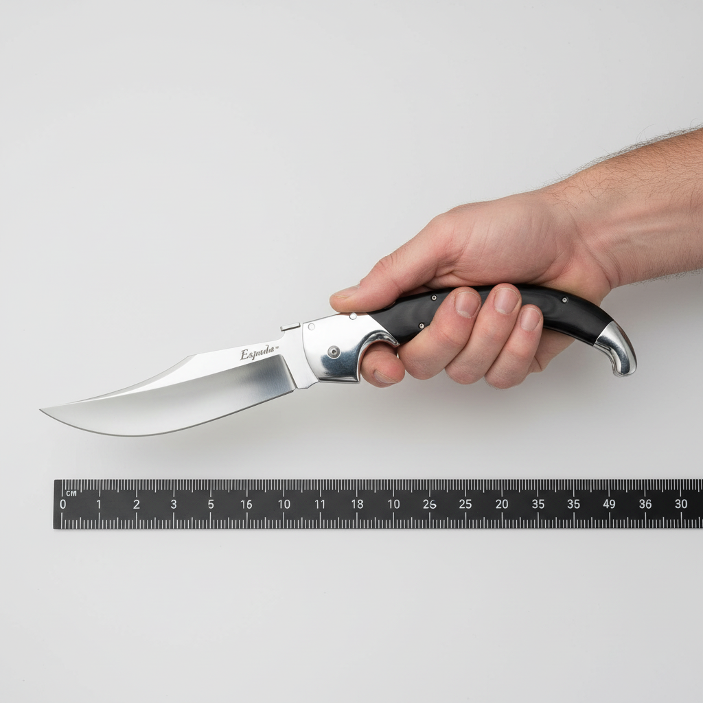 Briceag Tactic Espada 30cm - Oțel S35VN Premium, Lamă Curbată 14cm