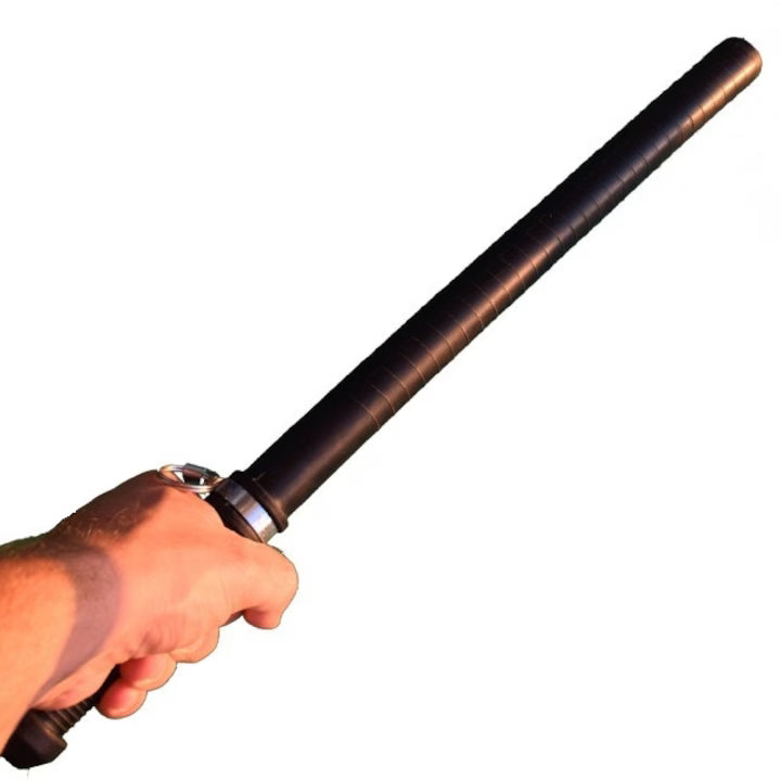 Baston din Cauciuc Negru cu Prindere la Curea