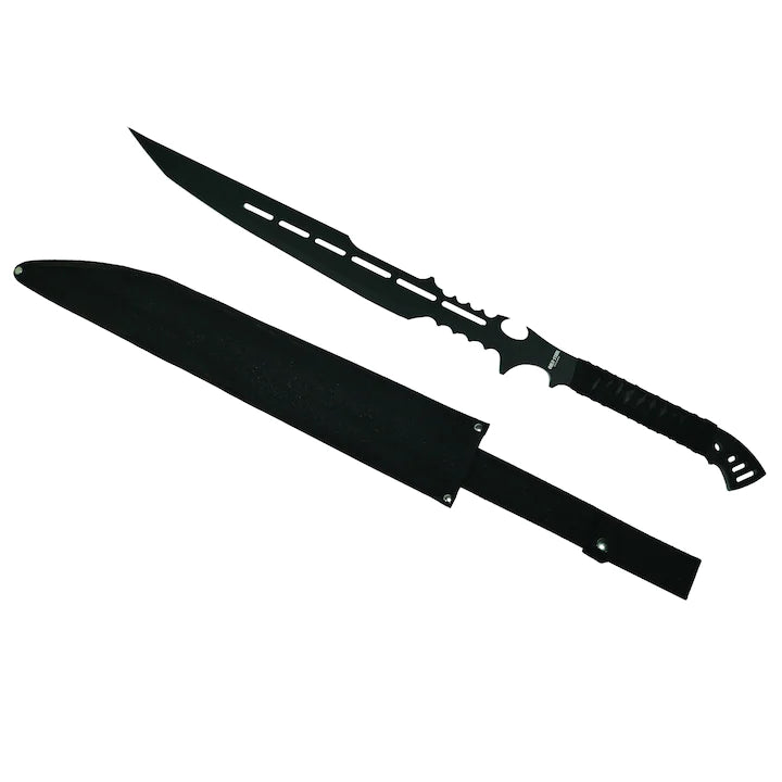 Sabie Tactică Neagră 60 cm - Oțel Rezistent cu Husă