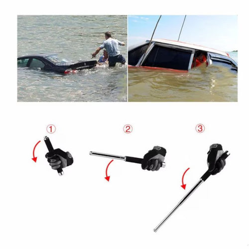 Baston telescopic pentru autoaparare Argintiu, 65 cm