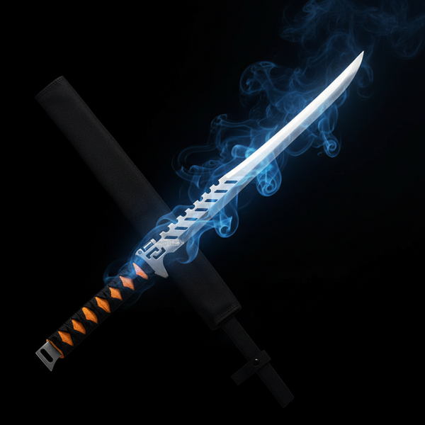 Sabie de Vânătoare 70 cm Asian Soul - Teacă Inclusă, Design Samurai