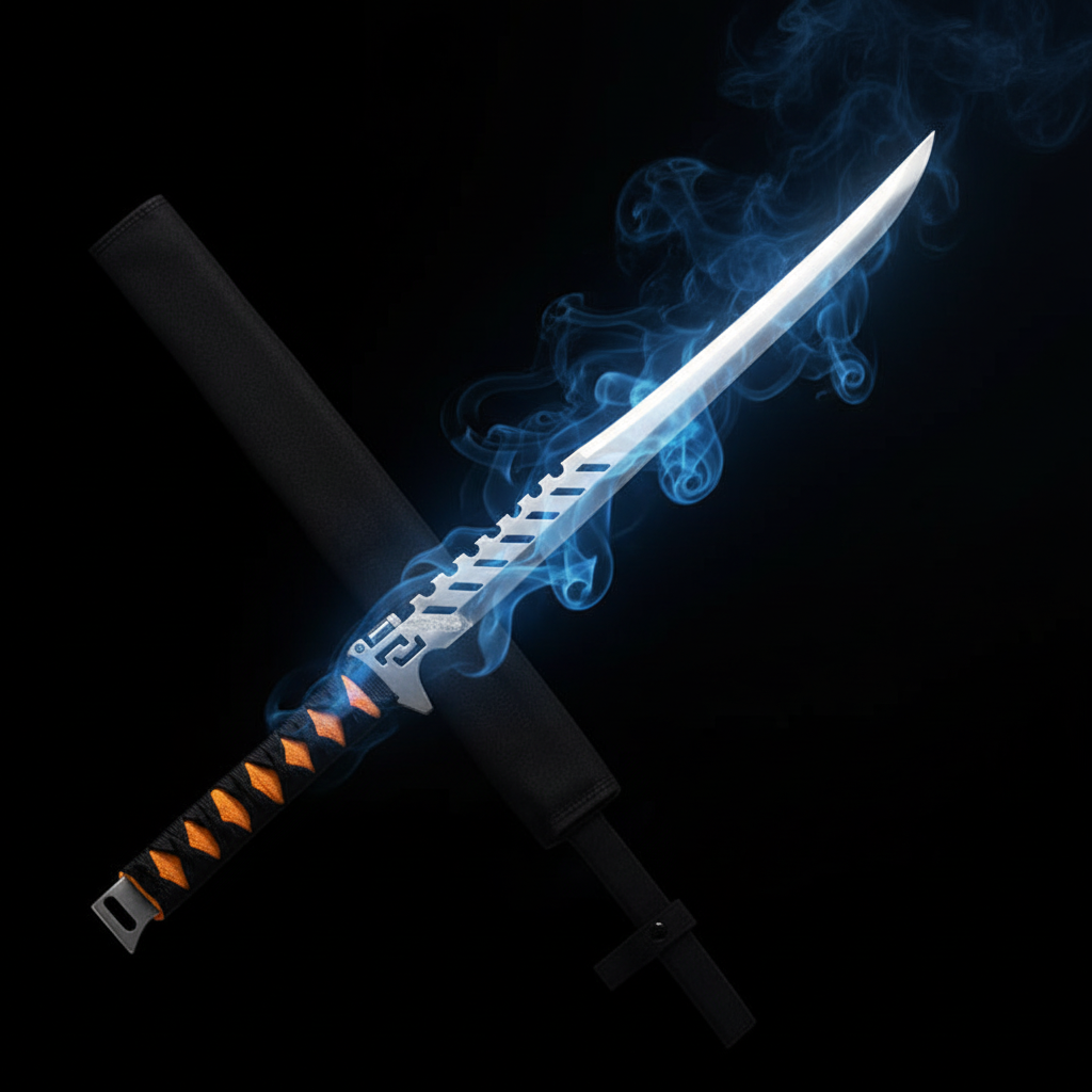 Sabie de Vânătoare 70 cm Asian Soul - Teacă Inclusă, Design Samurai