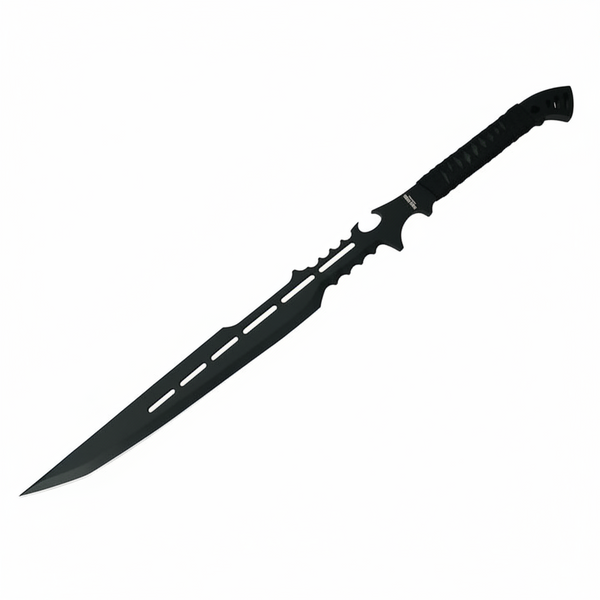 Sabie Tactică Neagră 60 cm - Oțel Rezistent cu Husă