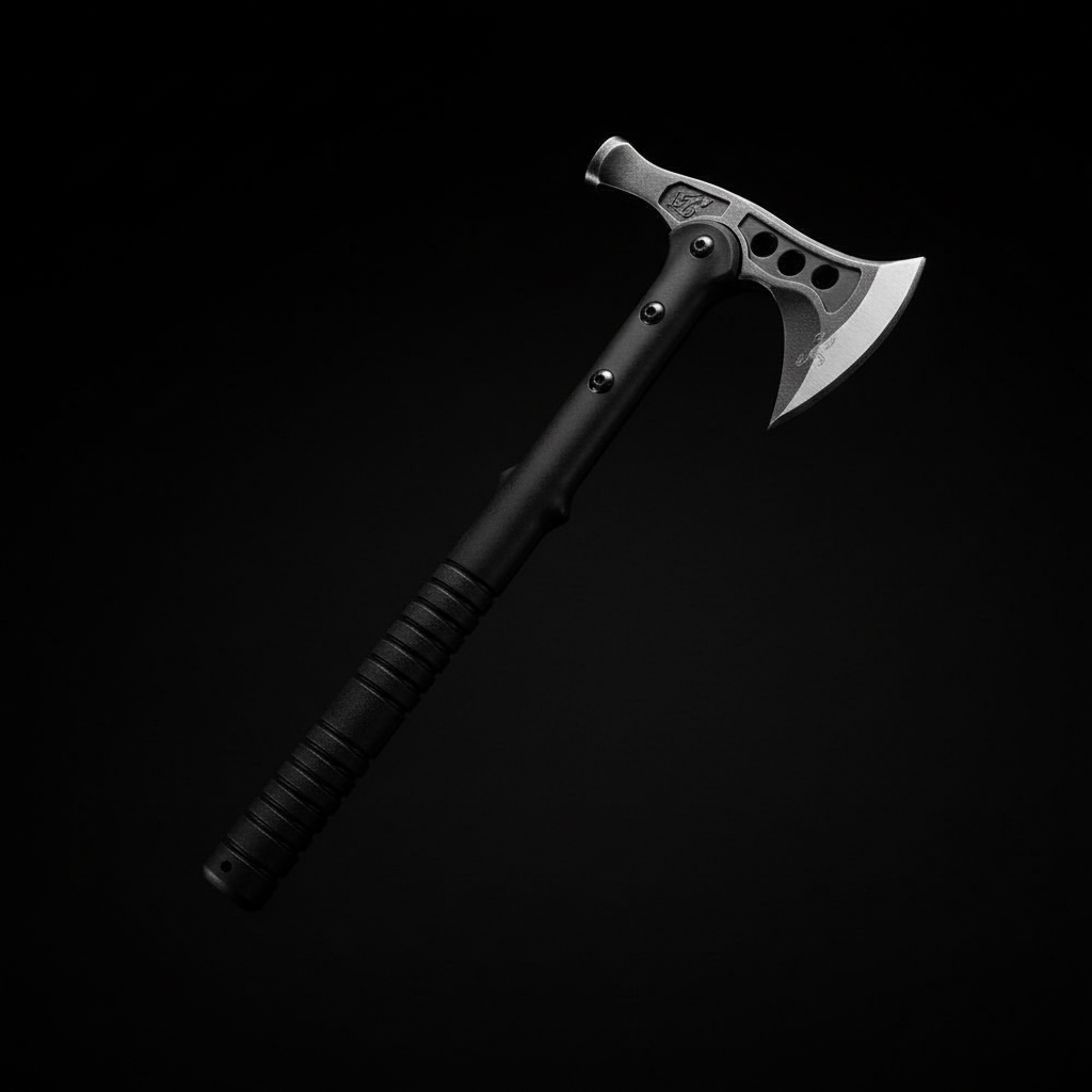 Topor Tactic Tomahawk - Oțel Inoxidabil, Mâner Polimer, 39 cm, Teacă